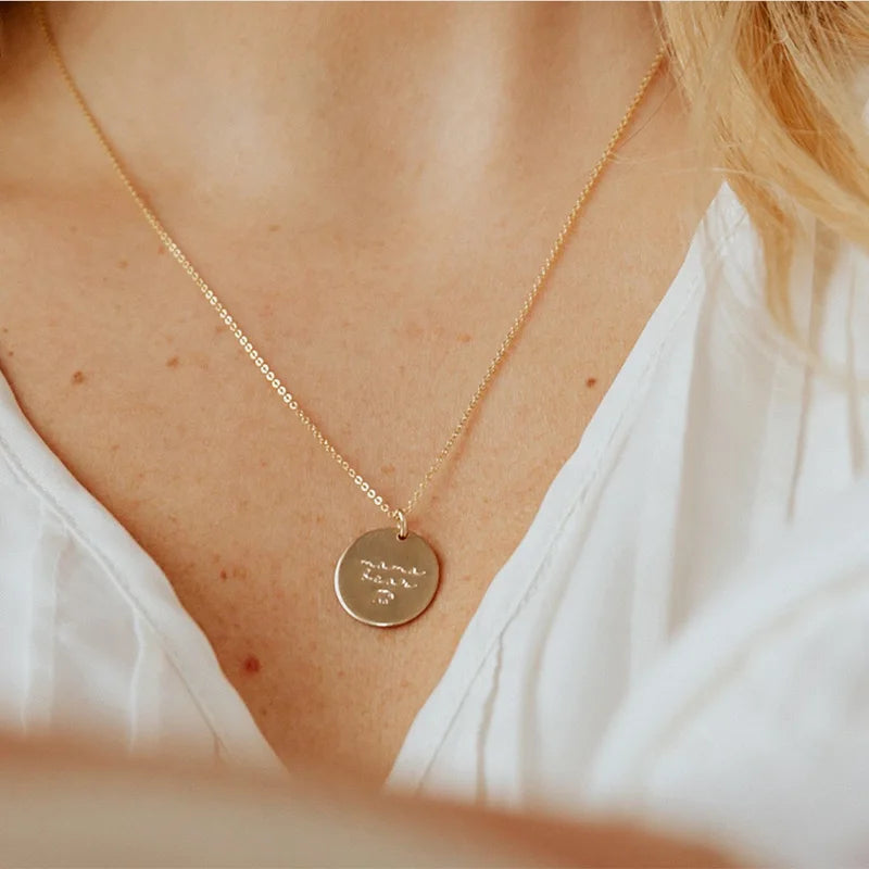 Mama Bear / Mama Bird Disc Necklace