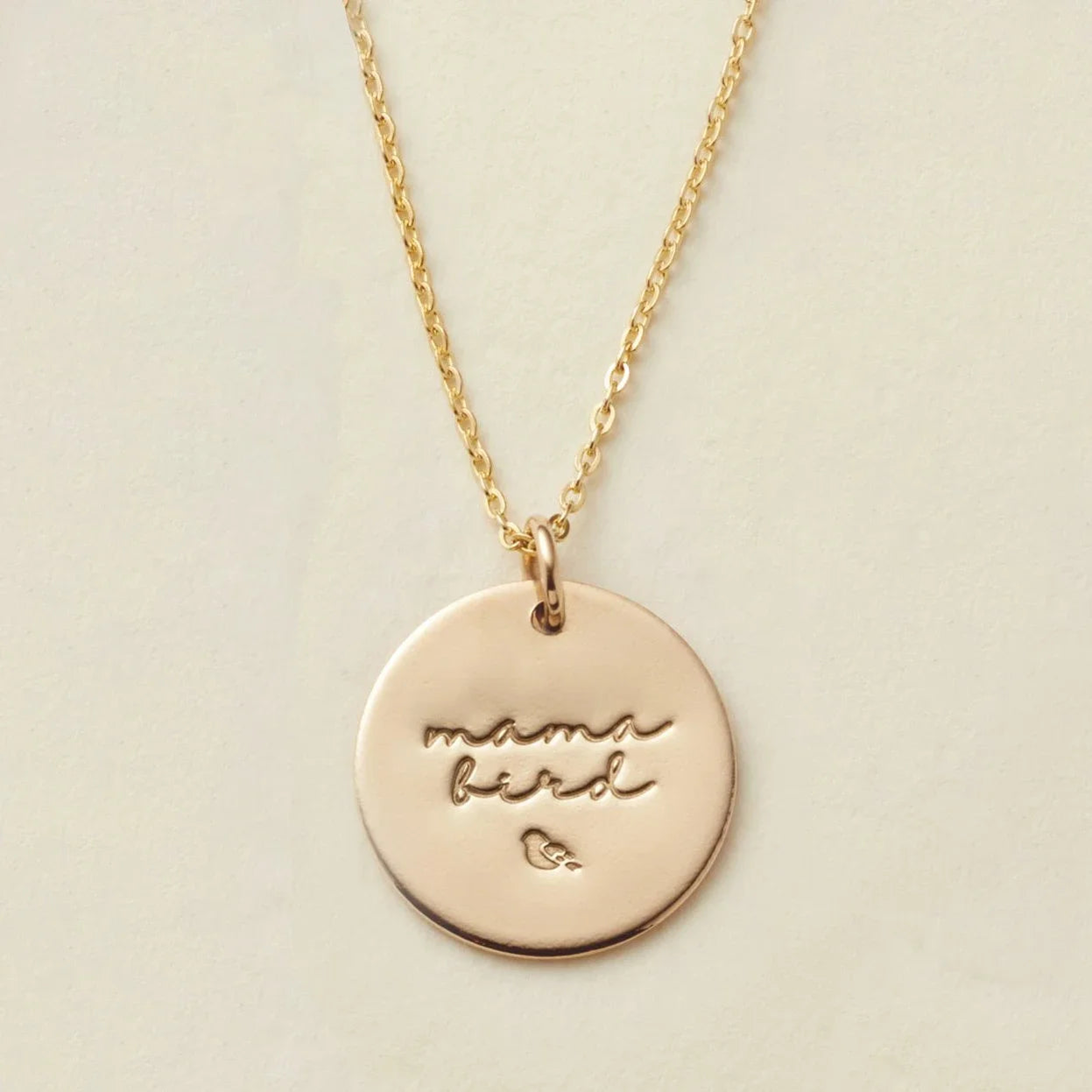 Mama Bear / Mama Bird Disc Necklace